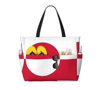 JxWCher Bolsa de playa con estampado de bandera de Groenlandia de 28 L, resistente al agua, ligera, para gimnasio y camping