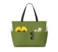 JxWCher Bolsa de playa con estampado verde oscuro sólido de 28 litros, resistente al agua, bolsa de viaje ligera para gimnasio y camping