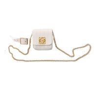 JXXUIRUIEEN Bolso cinturón para Mujer Women's Square Buckle Belt Multi-Purpose Mini Square Bag(Bianco)