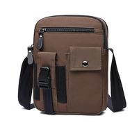 JXXUIRUIEEN Bolso para hombres Bolso bandolera de hombre de tejido de poliéster Uso diario(marrón)