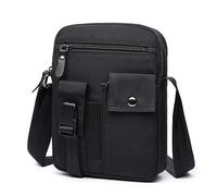 JXXUIRUIEEN Bolso para hombres Bolso bandolera de hombre de tejido de poliéster Uso diario(Schwarz)