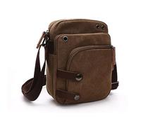 JXXUIRUIEEN Bolso para hombres Bolso bandolera de hombro for hombre Bolso portátil de viaje Uso diario(Coffee)