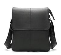 JXXUIRUIEEN Bolso para hombres Bolso de hombro Sección vertical for hombre de bolso con solapa de color puro Uso diario(Schwarz)