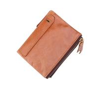 JXXUIRUIEEN Cartera Slim Cartera de Cuero for Hombre con Tarjetero de crédito empresarial Plegable Regalos para Hombres(marrón)