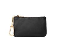 JXXUIRUIEEN Mini Bolsa de Monedas Monedero con Llavero for Mujer, de Piel Suave, Cremallera(Schwarz)