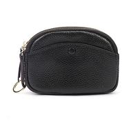 JXXUIRUIEEN Mini Bolsa de Monedas Monedero con Llavero y Doble Cremallera for Mujer(Schwarz)