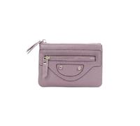 JXXUIRUIEEN Mini Bolsa de Monedas Monedero de Piel con Cremallera for Mujer(Purple)
