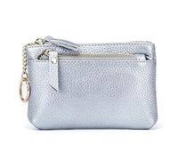 JXXUIRUIEEN Mini Bolsa de Monedas Monedero pequeño de Piel for Mujer con Cremallera(Silver)