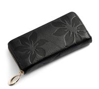 JXXUIRUIEEN Women's Wallet Long Clutch Leather Carteras para Mujeres(Schwarz)