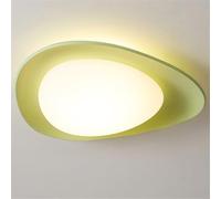 JXYDJH Lámpara De Techo De Panel Plano Estilo Crema, Color Verde | Lámpara techo acrílica minimalista moderna 24 W con atenuación para cuarto de lavandería, ideal para escaleras (1 unidad)