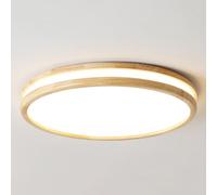 JXYDJH Lámpara De Techo De Roble Para Pasillo Con Luces Laterales, Pantalla De Madera Maciza Natural, Luz Acrílica Cercana Al Techo, 38 W, Para Dormitorio Y Sala De Estar, Con Atenuación.