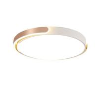 JXYDJH Lámpara De Techo Empotrada Dorada, Estilo Escandinavo, Con Iluminación LED Lateral, Diseño Sencillo, Pantalla Redonda Minimalista, 36 W. Ideal Para Aseos, Dormitorios Y Lavaderos - 3CCT