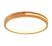 JXYDJH Lámpara De Techo LED De Madera, Montaje Empotrado, 3 Colores, Regulable, Para Pasillo, Color Natural, Pantalla De Madera Maciza, 36 W, Iluminación LED Para Pasillo De Hotel