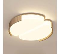 JXYDJH Lámpara De Techo Minimalista De Mediados De Siglo Con Acabado De Madera Para Sala De Estar, Iluminación LED Cuadrada/redonda Para Entrada, Temperatura De Color Ajustable