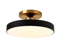 JXYDJH Lámpara De Techo Semiempotrada Negra De 36 W Para Dormitorio, Estilo Nórdico, Para Aseo, Con Iluminación LED, Cableada, Regulable, Circular, Para Cocina, Baño Y Comedor (1 Unidad).