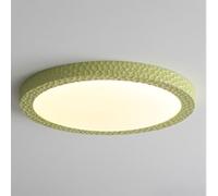 JXYDJH Lámparas De Techo Modernas Nórdicas Sencillas De Resina, Color Crema, Para Dormitorio Principal, LED, Planas, Con Pantalla De Resina Verde Vintage, Estilo Francés Minimalista