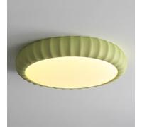 JXYDJH Lámparas De Techo Modernas Nórdicas Sencillas De Resina, Color Crema, Para Dormitorio Principal, LED, Planas, Con Pantalla De Resina Verde Vintage, Estilo Francés Minimalista