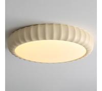 JXYDJH Lámparas De Techo Modernas Nórdicas Sencillas De Resina, Color Crema, Para Dormitorio Principal, LED, Planas, Con Pantalla De Resina Verde Vintage, Estilo Francés Minimalista