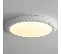 JXYDJH Lámparas De Techo Modernas Nórdicas Sencillas De Resina, Color Crema, Para Dormitorio Principal, LED, Planas, Con Pantalla De Resina Verde Vintage, Estilo Francés Minimalista