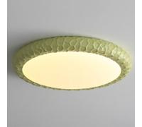 JXYDJH Lámparas De Techo Modernas Nórdicas Sencillas De Resina, Color Crema, Para Dormitorio Principal, LED, Planas, Con Pantalla De Resina Verde Vintage, Estilo Francés Minimalista