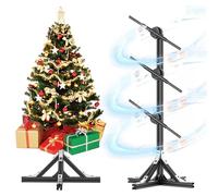 JXYQ Árbol de Navidad holográfico 3D, proyector de Abanico holográfico 3D, proyector holográfico para Publicidad, Ideal para Fiestas.