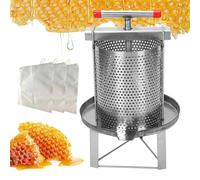 JXYQ Extractor de Miel, Separador de 3 Cuadros, Prensa de Miel Manual 2 en 1, con Bolsa de Filtro, para Apicultura o Uso Comercial.