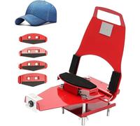 JXYQ Máquina de serigrafía para Gorras - Impresora serigráfica Manual con 4 platinas Intercambiables para la impresión de Gorras y Camisetas - Curve Hat Print Press