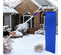 JXYQ Pala quitanieves de 21 pies con Deslizador, Pala quitanieves de Aluminio con Ruedas y Mango Extensible Ajustable, remoción rápida de Nieve del Techo.