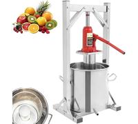 JXYQ Prensa de Acero Inoxidable para Vino de Frutas con Gato hidráulico - Prensa Manual para Sidra, Ideal para la elaboración de zumos y tinturas de Hierbas.
