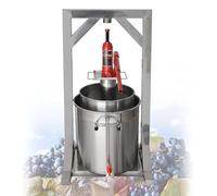 JXYQ Prensa de Sidra Manual hidráulica de Acero Inoxidable para zumos de Frutas y Vino, Capacidad de 36 litros, Ideal para la elaboración de Sidra y Vino de UVA.
