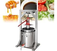 JXYQ Prensa hidráulica de Acero Inoxidable para Frutas con Gato Auxiliar para la elaboración de Vino, Sidra y zumos.
