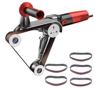 JXYQ Pulidora de Tubos de 1100 W y 6 velocidades, lijadora y Amoladora para Metales, Acero Inoxidable, Aluminio, Hierro, Madera y plástico: eliminación de óxido y Pulido de Acabado.