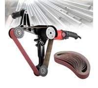 JXYQ Pulidora y lijadora eléctrica con Velocidad Ajustable, Incluye lijas de Banda para un Acabado eficiente de Metales y Madera.