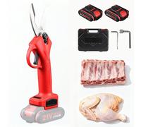 JXYQ Tijeras de Cocina eléctricas inalámbricas para Aves y Carne, con batería Recargable y Bloqueo de Seguridad, Ideales para Pescado, marisco y Verduras.