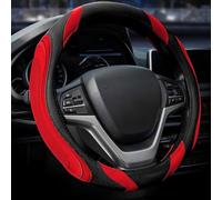 JXZHENG Funda para Volante de Coche para Mini Cooper 2-Doors Cooper SE Electric, Talla Universal M 37-38 cm 14.5-15 Pulgadas, Accesorio Protector para el Interior del Coche,Red