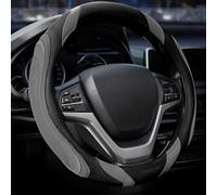 JXZHENG Funda para Volante de Coche para Mini Cooper 2-Doors Cooper SE Electric, Talla Universal M 37-38 cm 14.5-15 Pulgadas, Accesorio Protector para el Interior del Coche,Gray