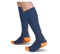 JYARZ Calcetines Cómodos Calcetín De Compresión Para Mujeres Y Hombres Circulación Mejor Para Correr Suaves Reforzada(Navy,L-XL)