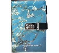 JYARZ Cuaderno Libreta Viajes Bloc De Notas Cuero PU, Diario Con Bloqueo, Cuaderno Contraseña Libro Mano Grueso Lecturas Adultos(F)