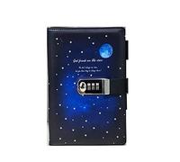 JYARZ Cuaderno Libreta Viajes Bloc De Notas Cuero PU, Diario Con Bloqueo, Cuaderno Contraseña Libro Mano Grueso Lecturas Adultos(B)