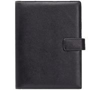 JYARZ Cuaderno Libreta Viajes Carpeta De Cuaderno A5 PU 6 Anillas Recargable for Papel Relleno, Bloc Notas La Cubierta Del Planificador Personal Diario Lecturas Adultos(B)