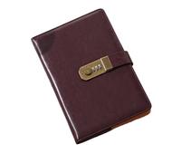 JYARZ Cuaderno Libreta Viajes Cuaderno A5 Con Contraseña For Trabajo Creativo Y Estudio Lecturas Adultos(Bruin)