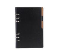 JYARZ Cuaderno Libreta Viajes Cuaderno De Hojas Sueltas, Bloc Notas Desmontable, Libro Registro Reuniones Minimalista Lecturas Adultos(Black)