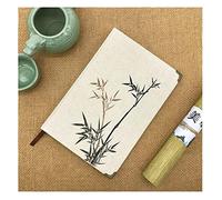 JYARZ Cuaderno Libreta Viajes Cubierta De Lino Retro Estilo Chino Creativo, Tinta for Cuaderno, Pintura Flores Loto, Calendario Libro Mano Grueso Lecturas Adultos(G)