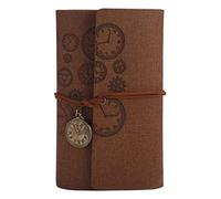 JYARZ Cuaderno Libreta Viajes Vintage A6 Diario De Viaje Bloc Notas Agenda Planificador Cuaderno Papelería Regalo Lecturas Adultos(B)