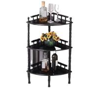 JYARZ Estanteria Esquina Estudio Estante Esquinero De 3 Niveles, Soporte Almacenamiento, Exhibición Esquina Industrial para Sala Estar Dormitorio Oficina(D)