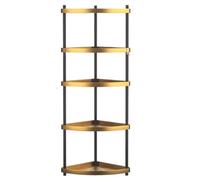 JYARZ Estanteria Esquina Estudio Estante Esquinero De Metal 5 Niveles, Soporte, Exhibición para Baño, Cocina, Sala Estar Dormitorio Oficina