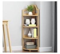 JYARZ Estanteria Esquina Estudio Estante Esquinero Independiente De Madera 4 Niveles, Estantería Esquinera, Soporte para Sala Estar, Dormitorio Y Oficina Dormitorio Oficina(B)