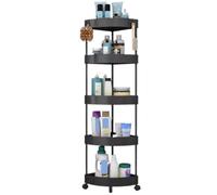 JYARZ Estanteria Esquina Estudio Organizador De Ducha Esquinero, Soporte Suelo, Carrito Resina ABS, Estante, Almacenamiento para Baño Dormitorio Oficina(5-Tier)