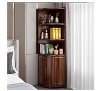 JYARZ Estanteria Esquina Estudio Paneles A Base De Madera, Soporte para Estante Esquinero, Estantería Alta, Gabinete con Puertas para Exhibición, Estantes Esquineros Pie Dormitorio Oficina(C)