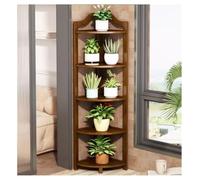JYARZ Estanteria Esquina Estudio Soporte Esquinero para Plantas De 5 Niveles, Flores Bambú, Estante para, Estantería Esquinera para Sala Estar Dormitorio Oficina(B)